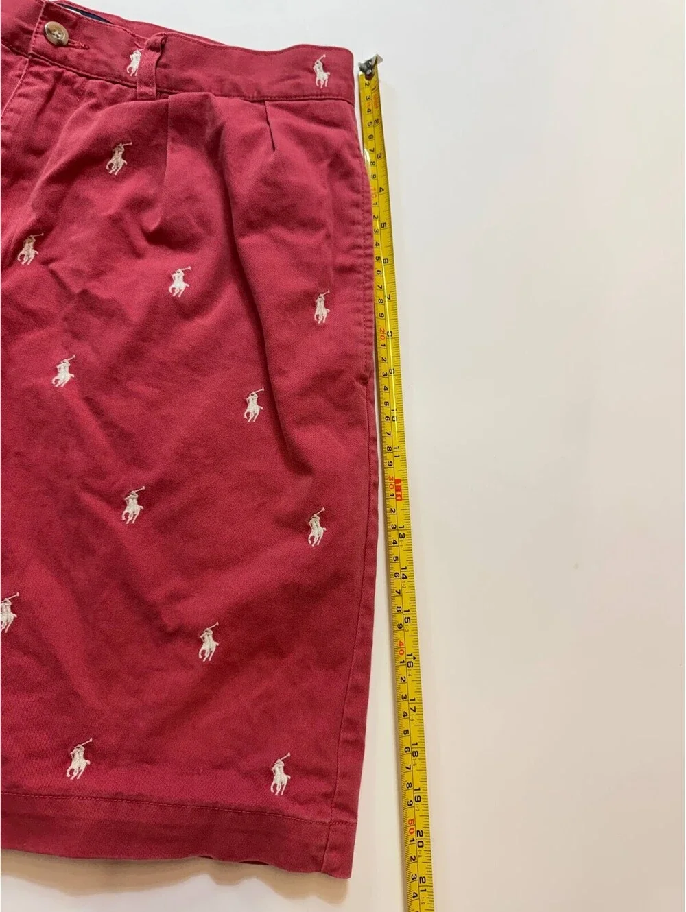 Polo Ralph Lauren Mens Shorts Size 32 Red Pre-Owned